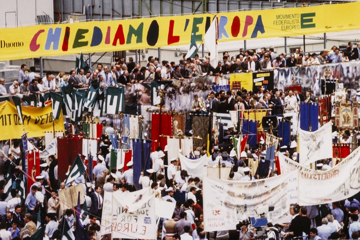 Federalist demonstration in Milan, 29 June 1985. HAEU, UEF 415