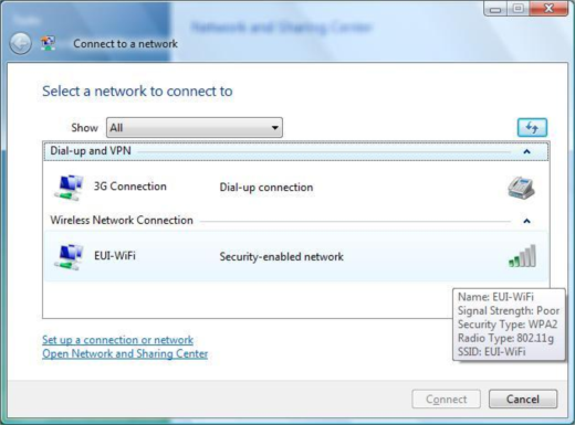 Windows Vista Wireless Connection Software