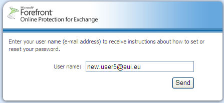 E-mail address for Forefront