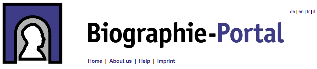 Biographical Portal – www.biographie-portal.eu