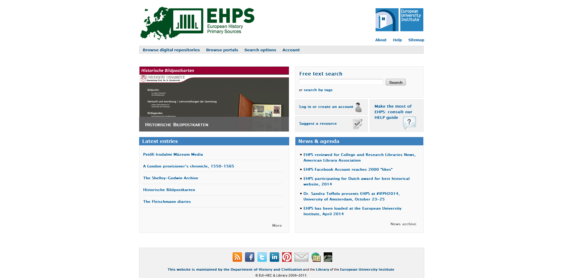 EHPS reviewed in College and Research Libraries News, American Library Association