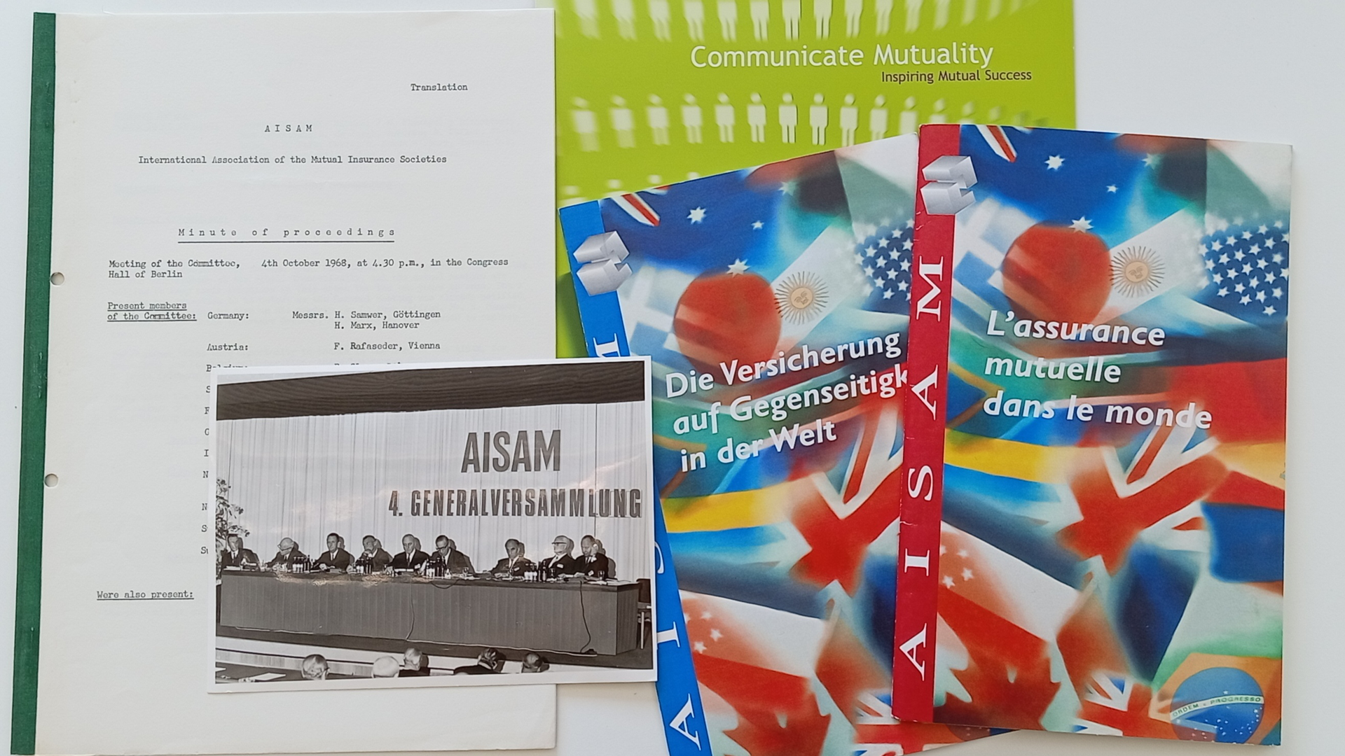 Collage of material from the AISAM fonds