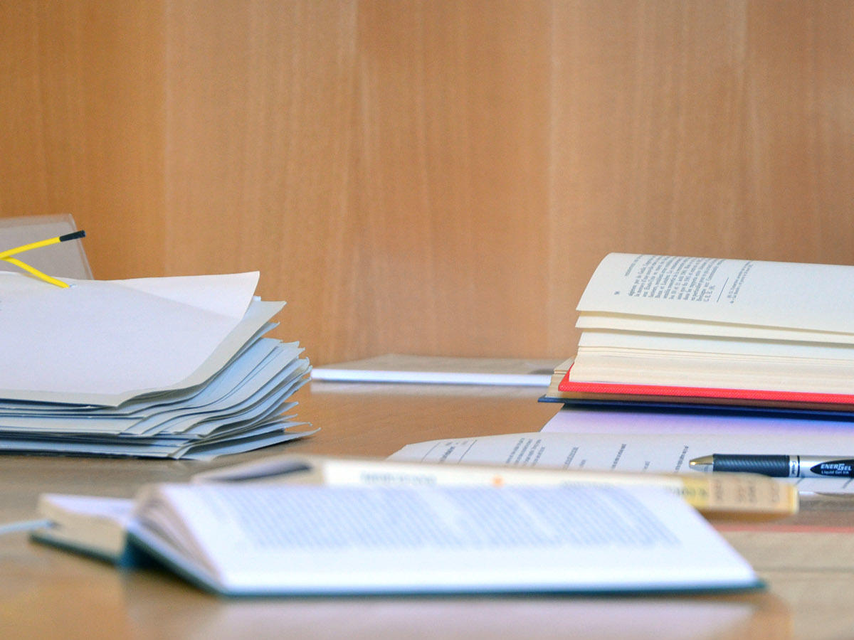 Books in reading room