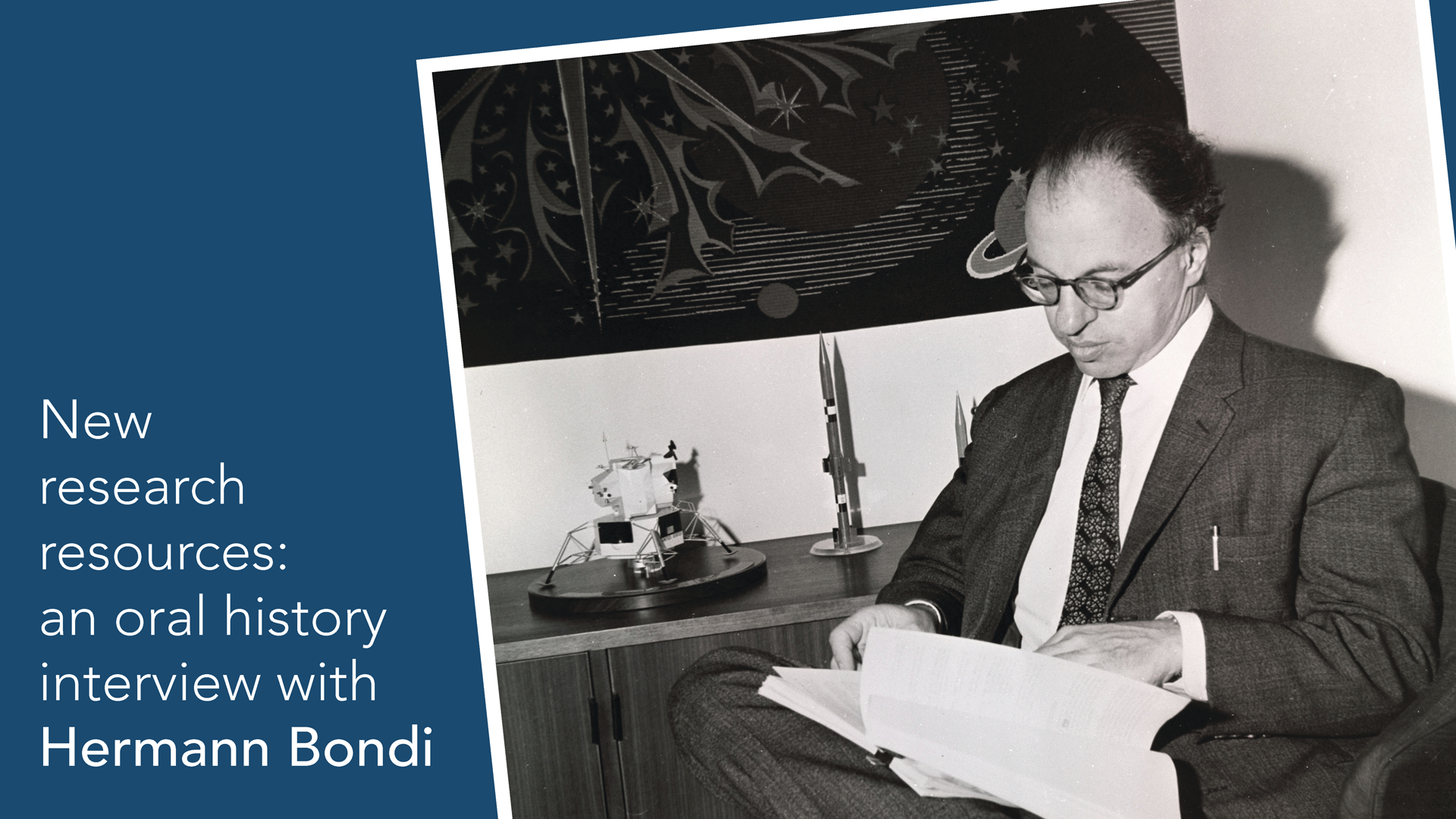 Professor Hermann Bondi, Director General of ESRO, 1969, by H. Burer  © ESA ECSR.
