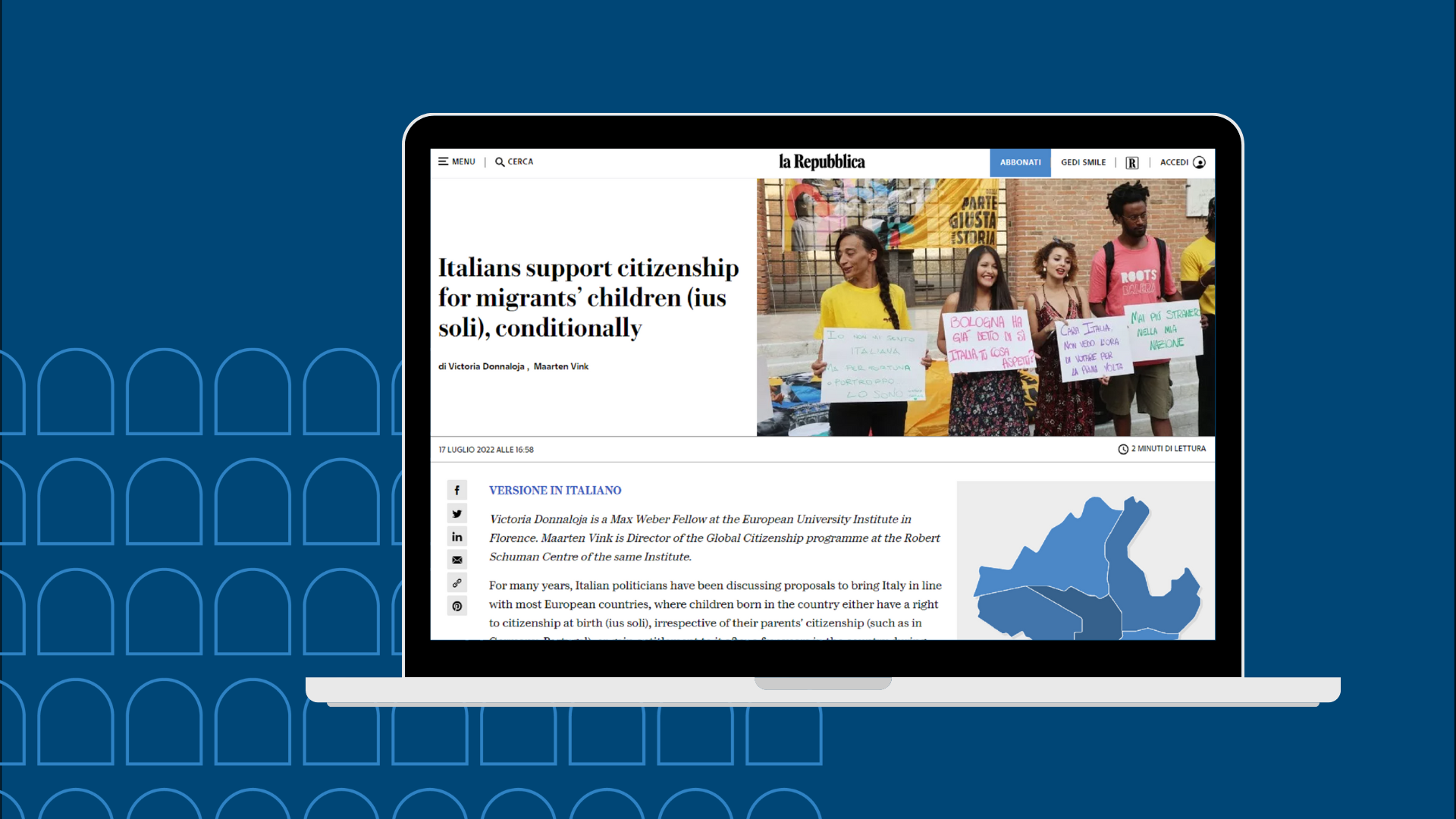 Citizenship for childrens of migrants in italy article globalcit