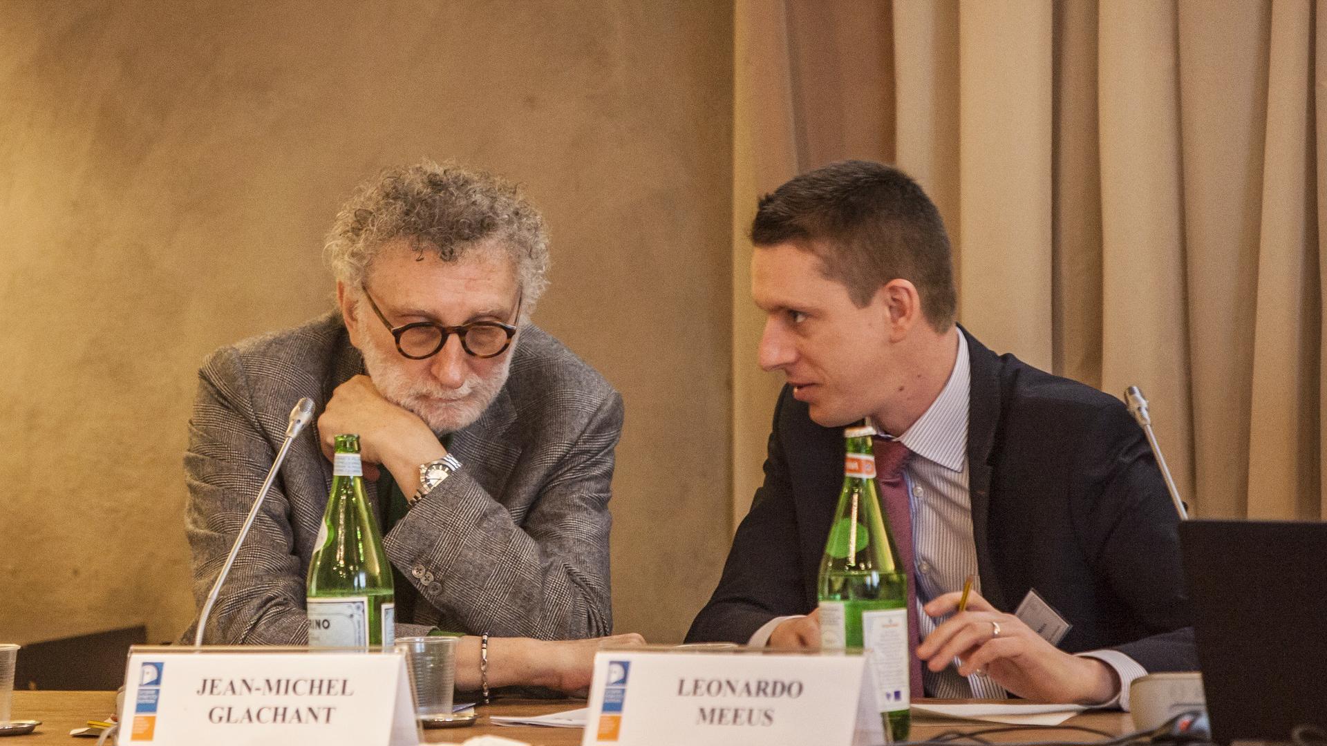 Jean-Michel Glachant and Leonardo Meeus at an FSR workshop in 2017