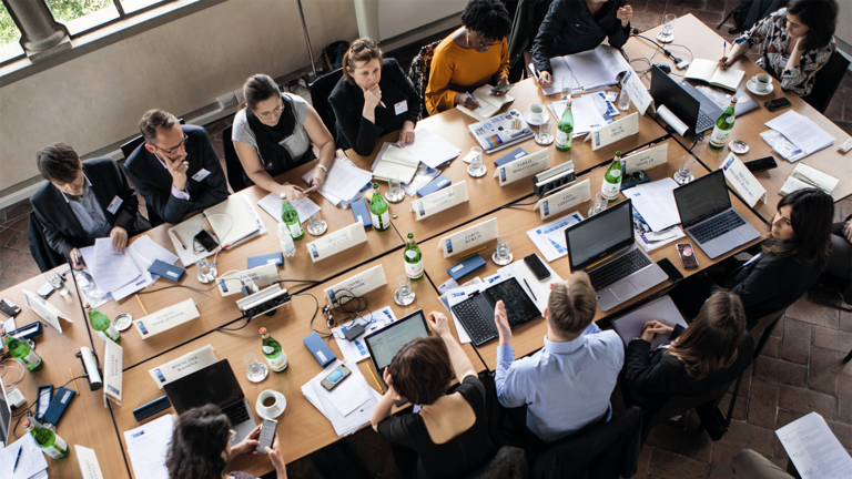 Workshop attendants from above