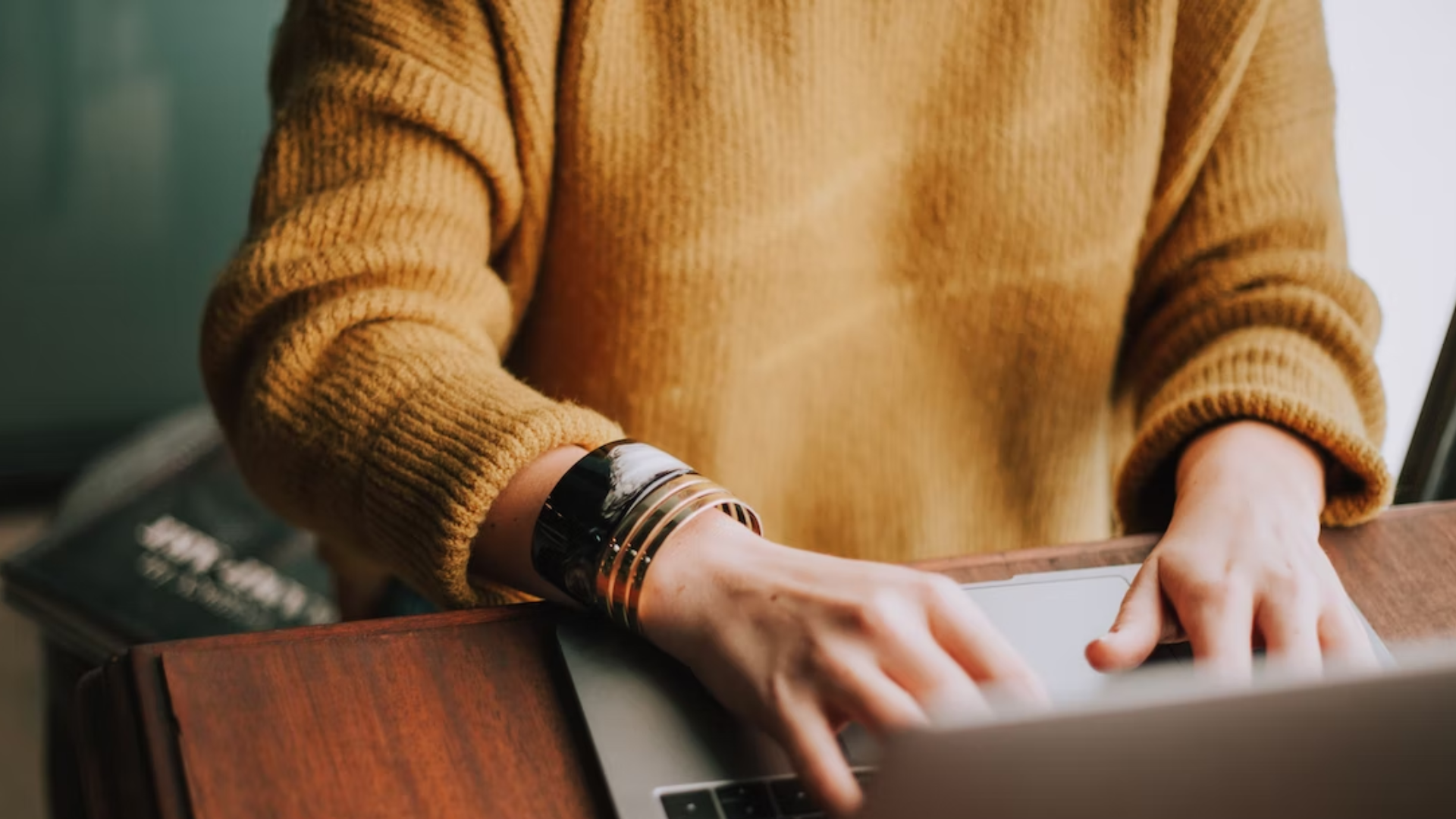 Woman using a laptop computer