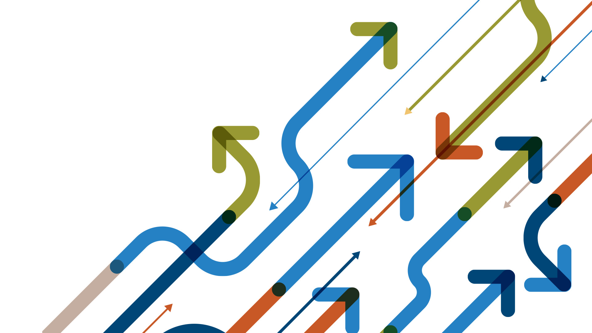 Graphic with arrows of different colours.