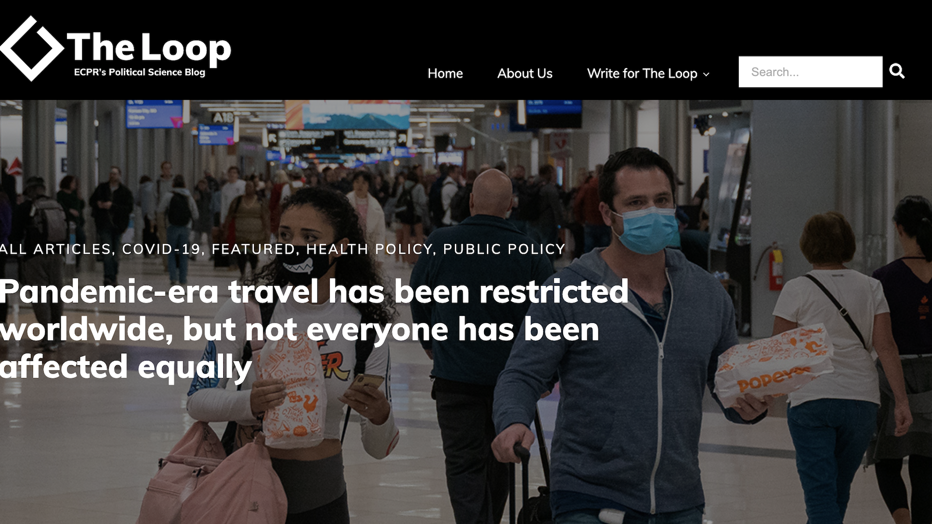 TheLoop Op-ed on Pandemic travel