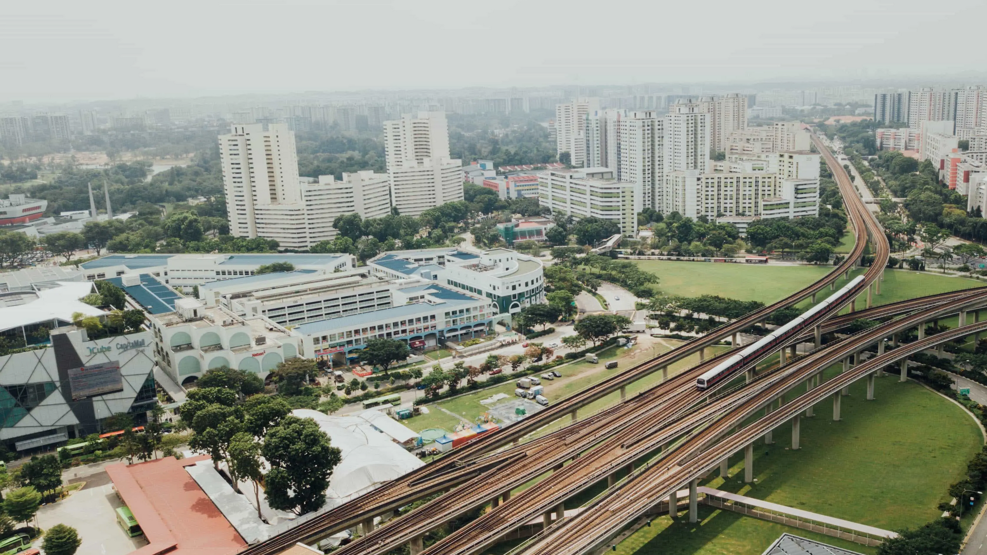Train Tracks Going Through