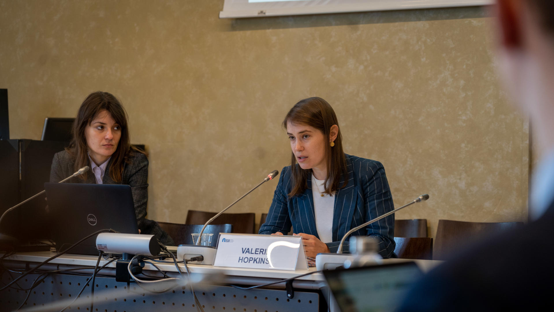 Veronica Anghel and Valerie Hopkins during the News from the East event