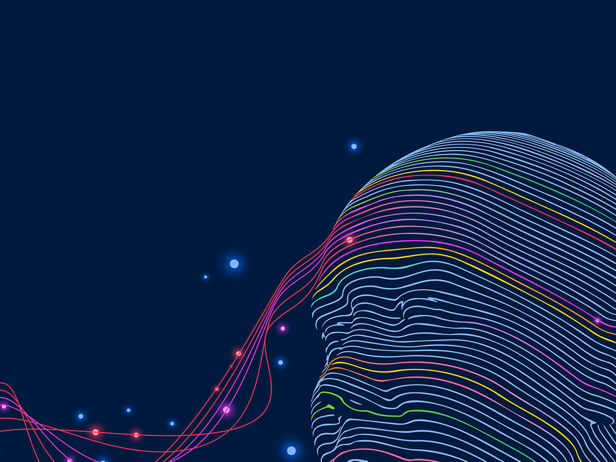 STG DemocrAIcy | Wireframe Image Head AI Artificial Intelligence