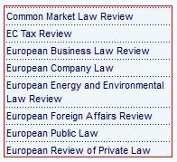 Academic journal literature on EU law