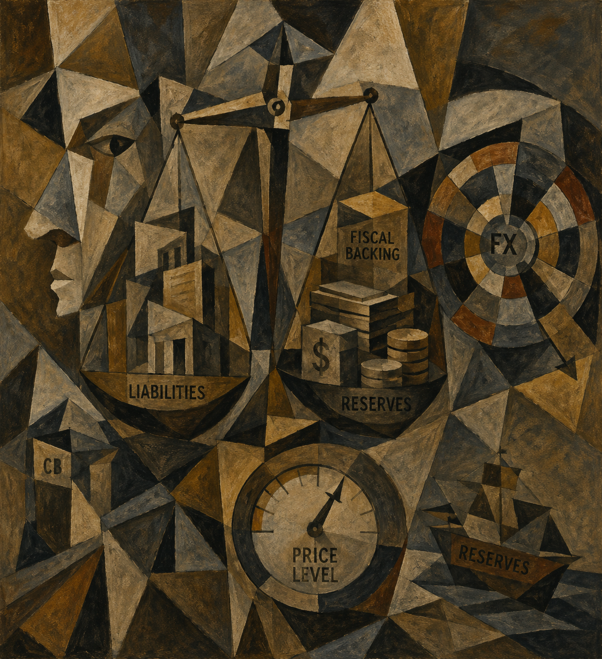 Figure 5. Cubist treatment: liabilities, reserves, fiscal backing, FX, and price-level adjustment.