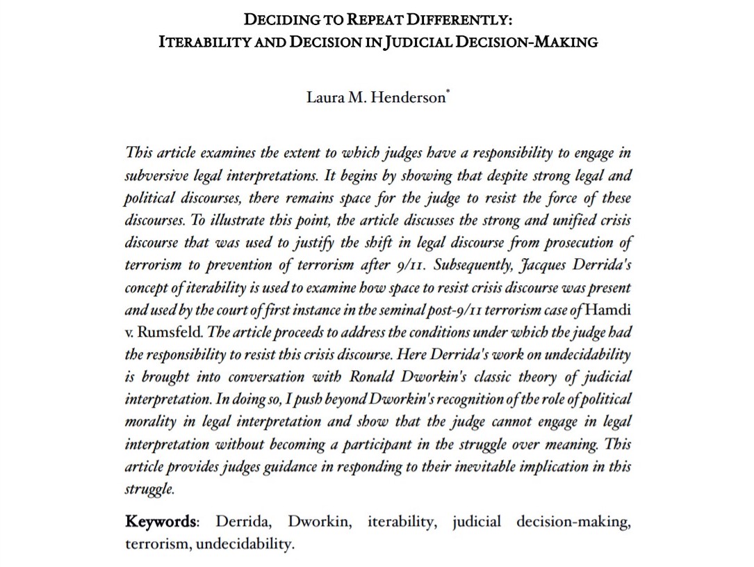 EJLS (Young Scholars) General Article Prize 2018/19 Winner Announced!