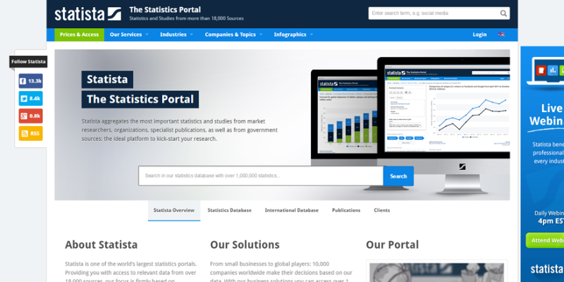 EUI Library launches access to Statista GmbH international data portal on 1 January 2018