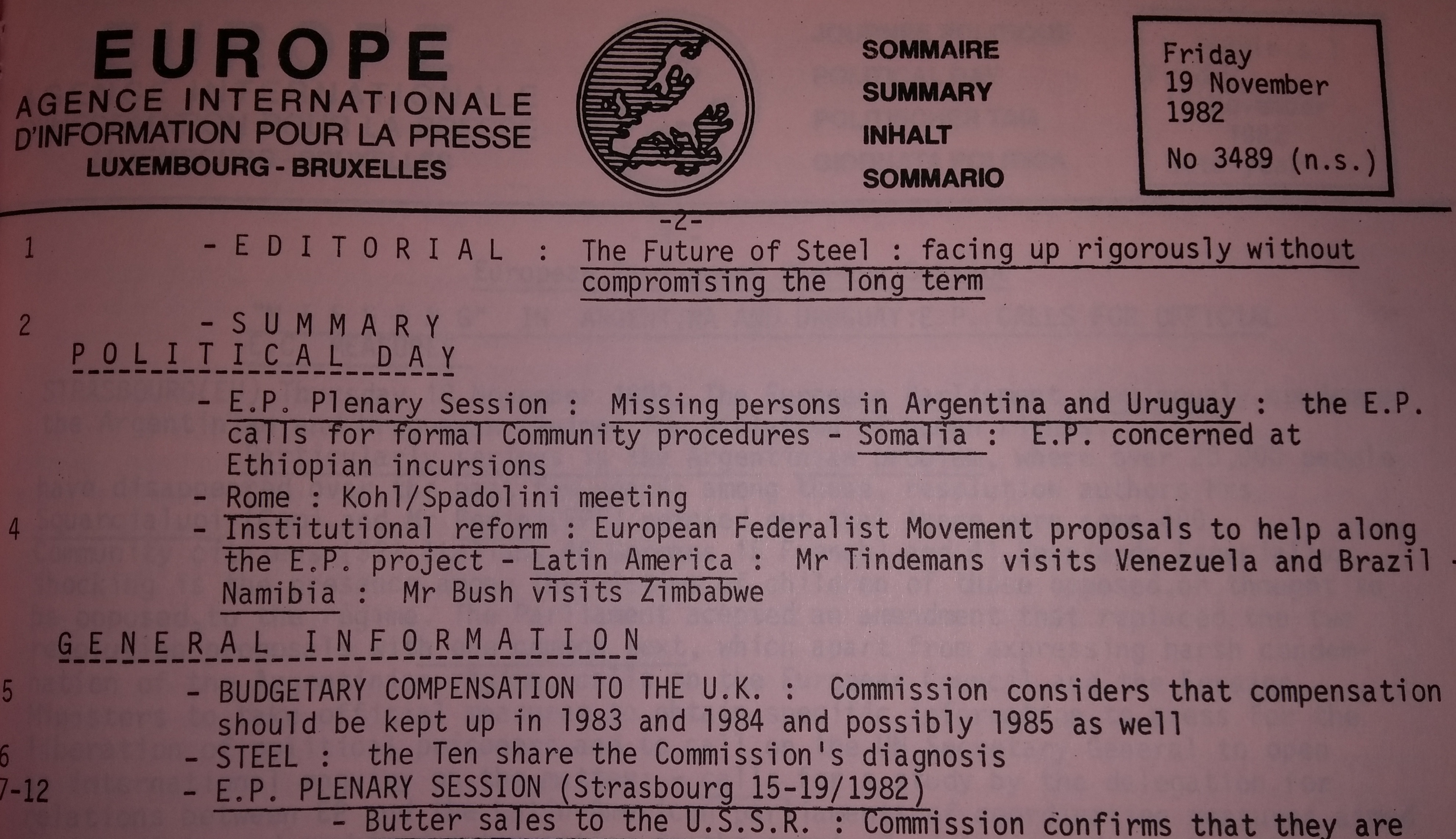 Europe Daily Bulletin (English version, 1979-1999) now available online