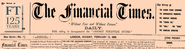 Financial Times 125th anniversary: EUI premium online subscription to all editions and mobile