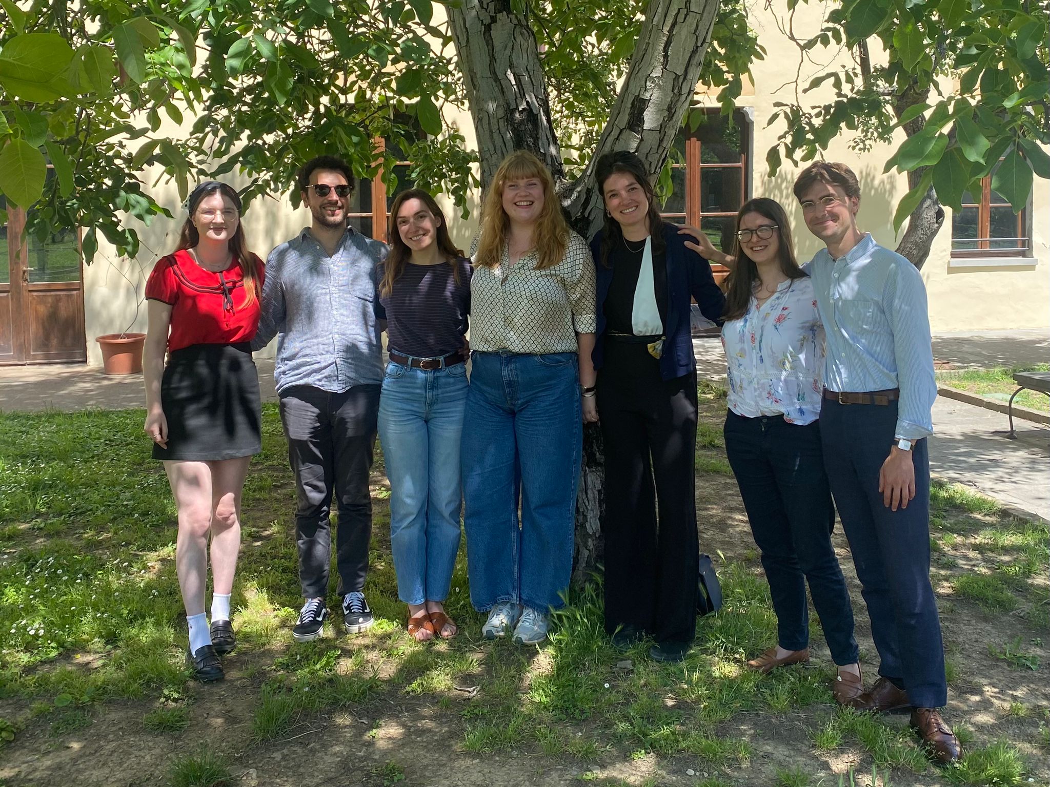 Group photograph of the (past and current) seven members of the Material and Visual History Working Group