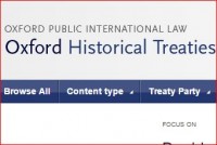 Historical treaties online: 1648 – 1919