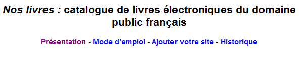 NosLivres.net: Open Access to French Books