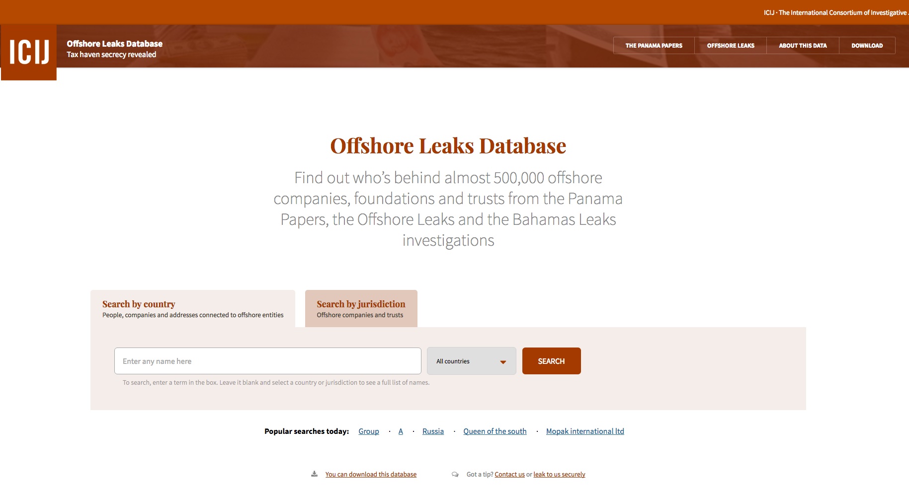 Offshore Leaks Database of 320,000 offshore companies launched by ICIJ