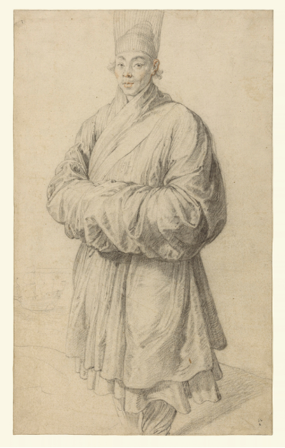 Drawing of a man in Korean dress was made in Rubens’s Antwerp studio 