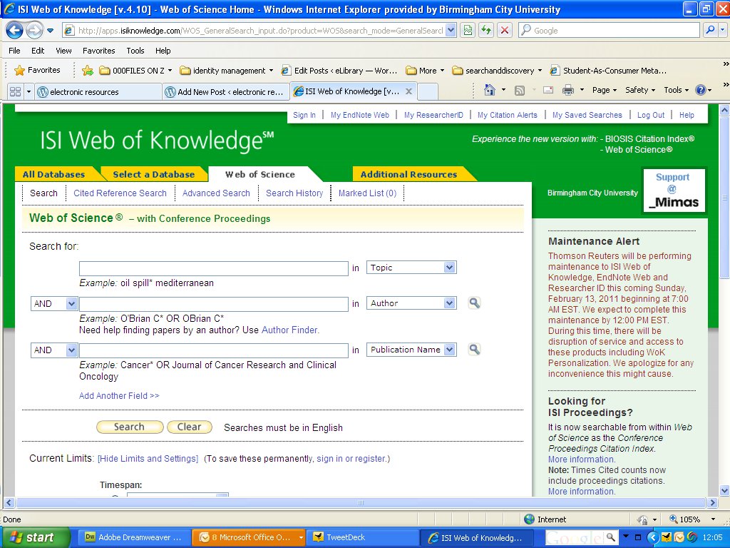 Upgrade of premier scholarly bibliographical database ‘Web of Science’