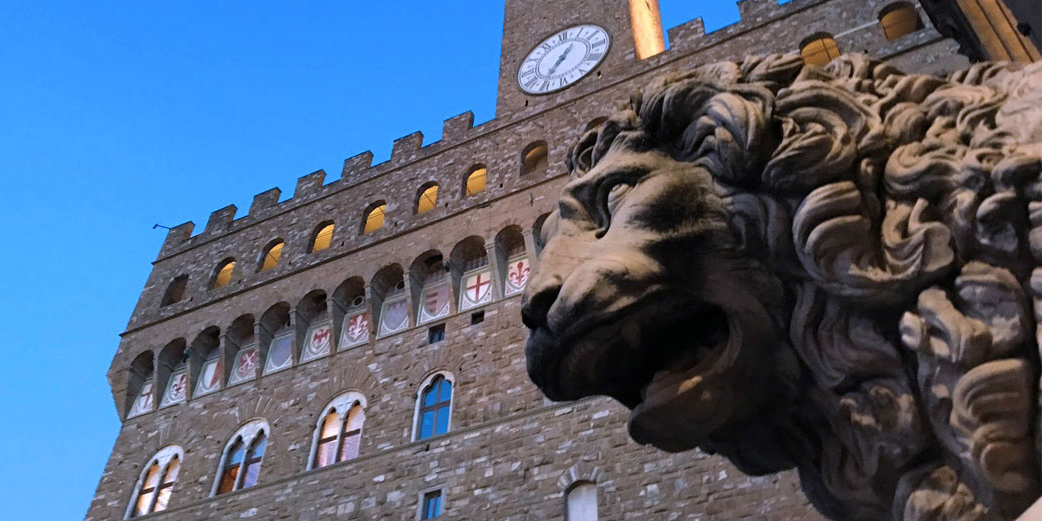 View of Palazzo Vecchio from the Loggia de Lanzi Fall 2017