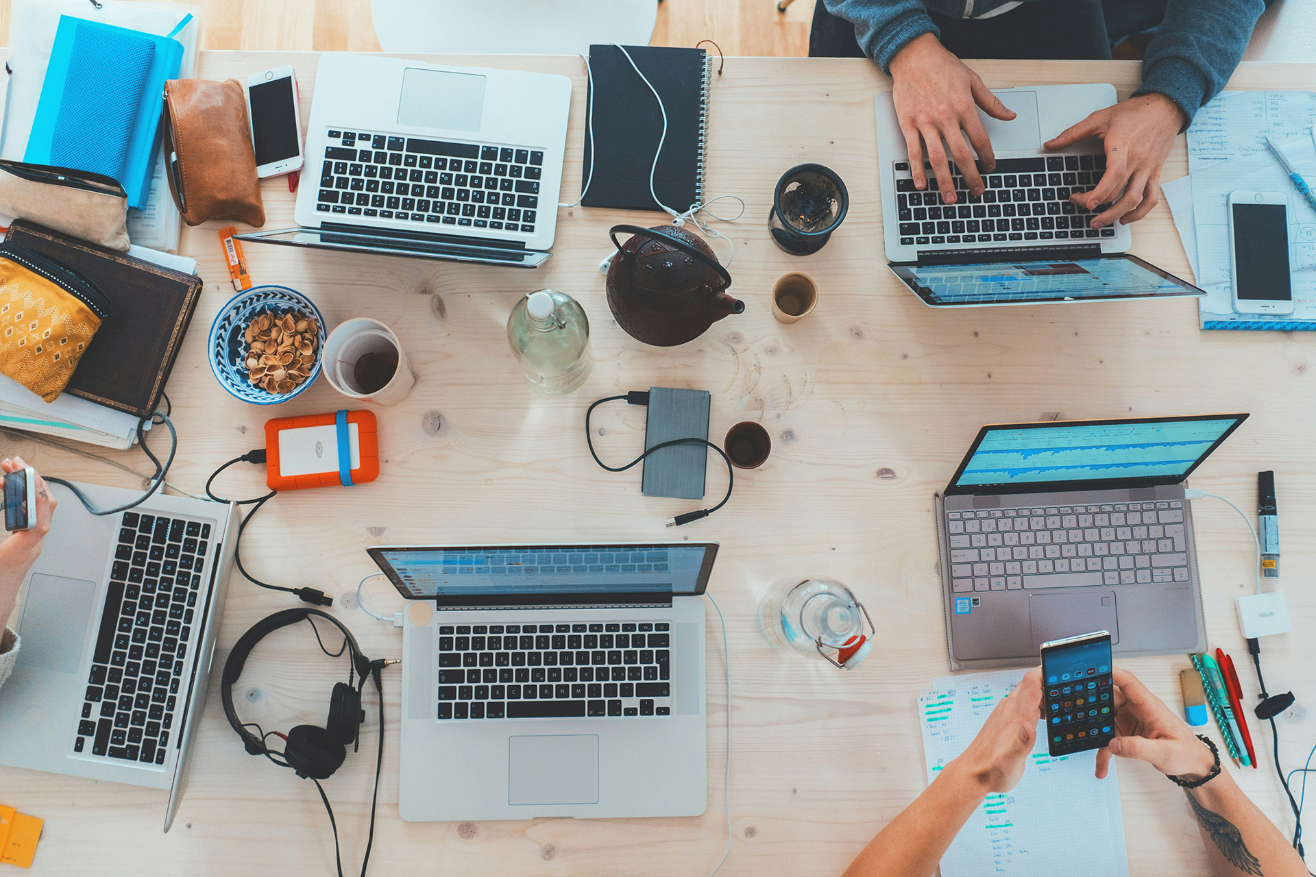 People working at their computers