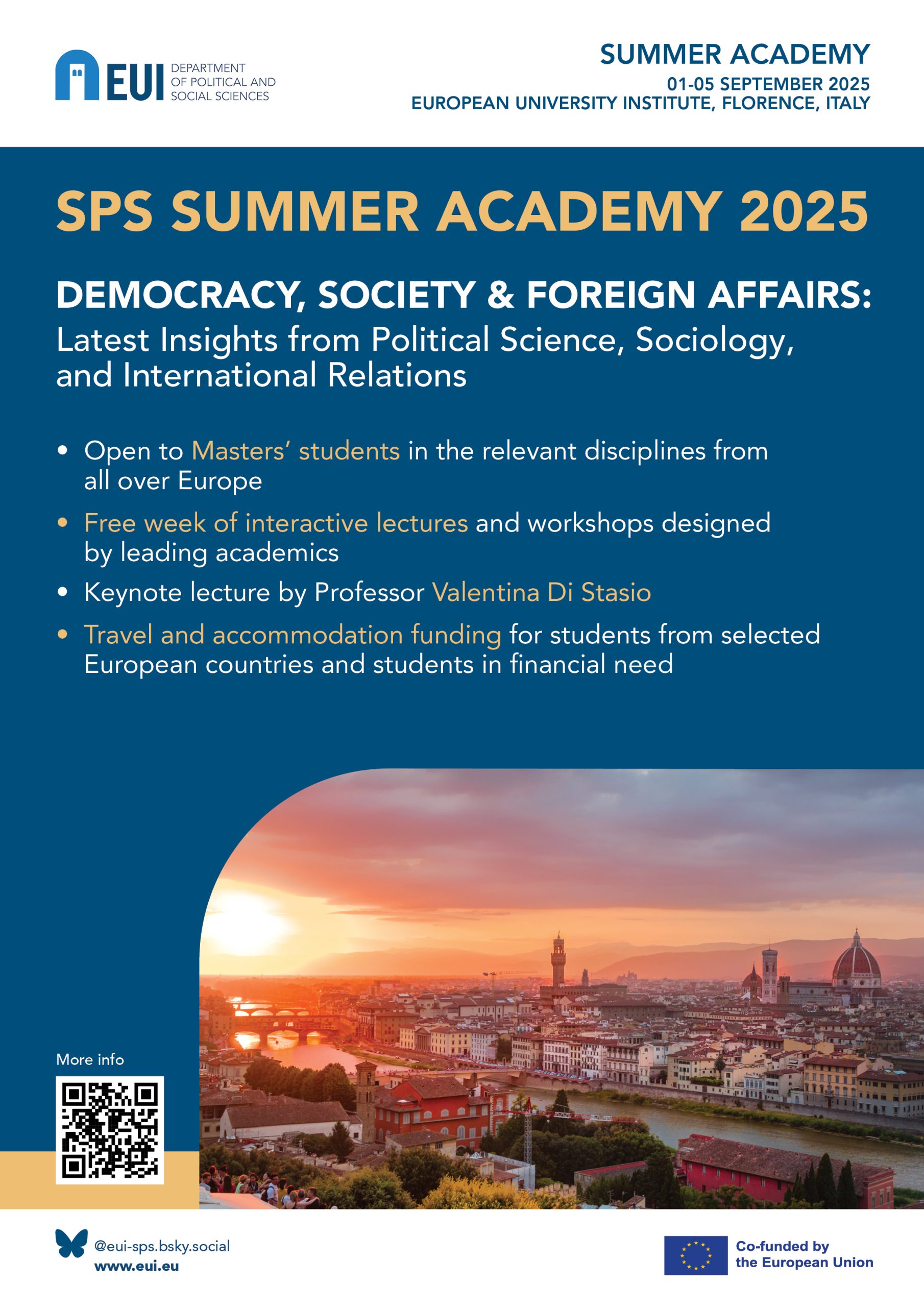 POSTER front page of the sps summer academy 2025