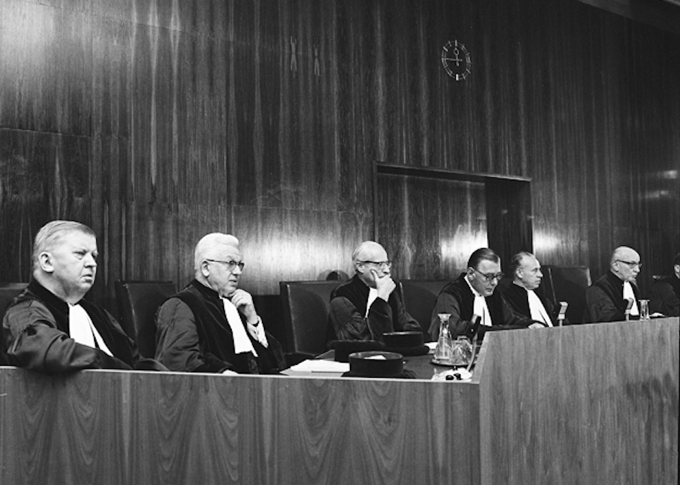Court of Justice in session in the early 1970s