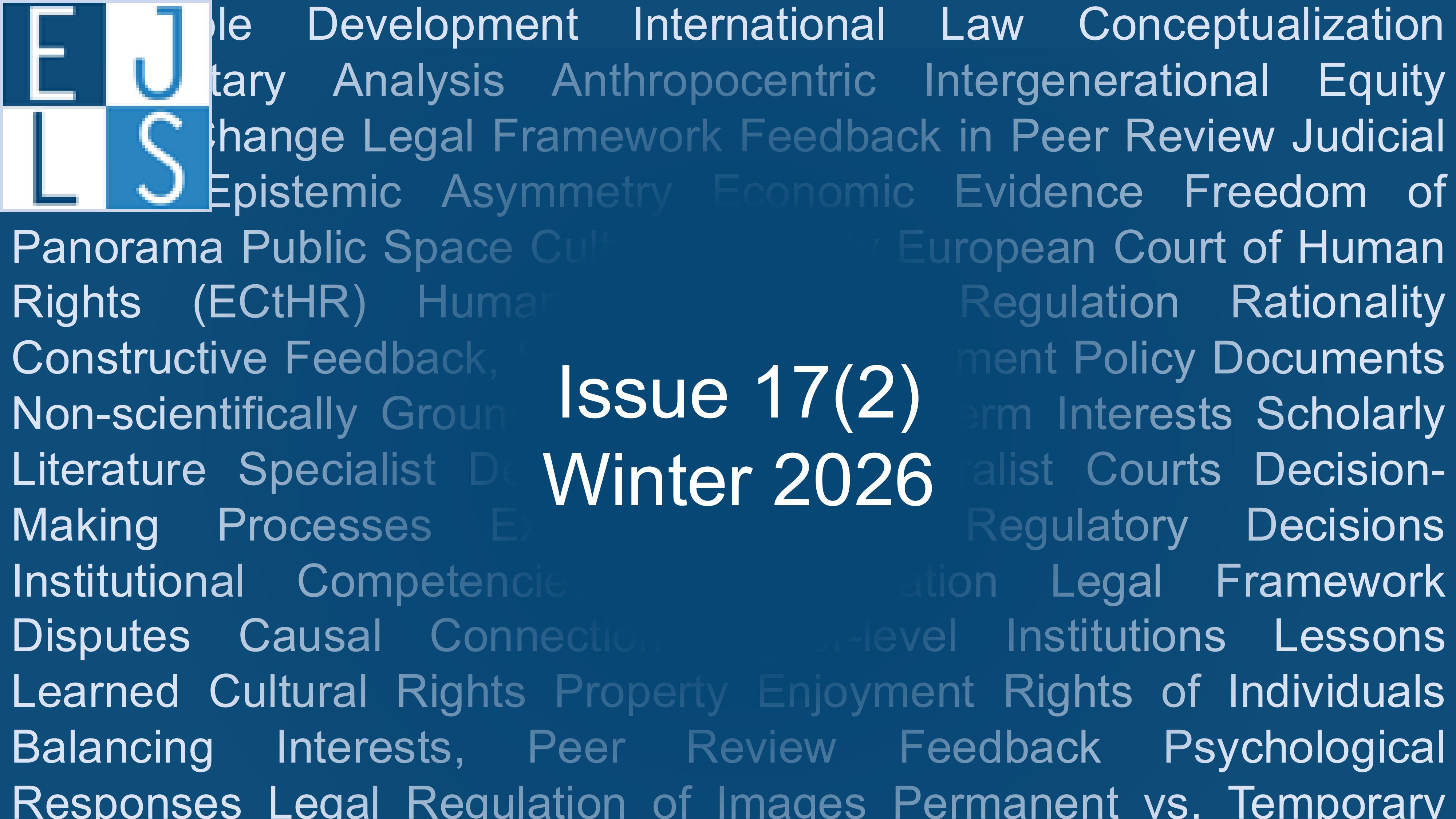 EJLS Issue 17(2) Winter 2026 publication image