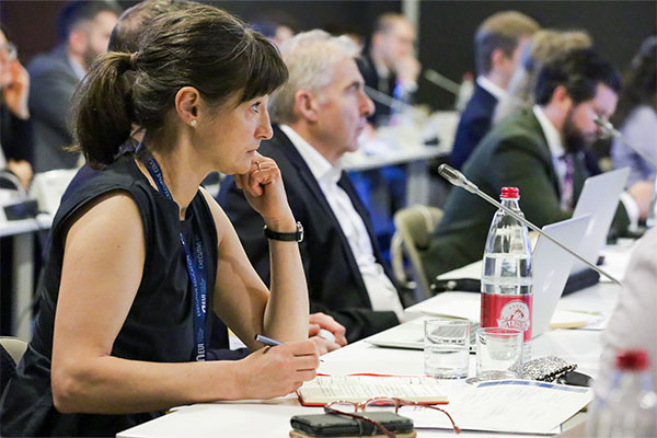 woman attending executive education course