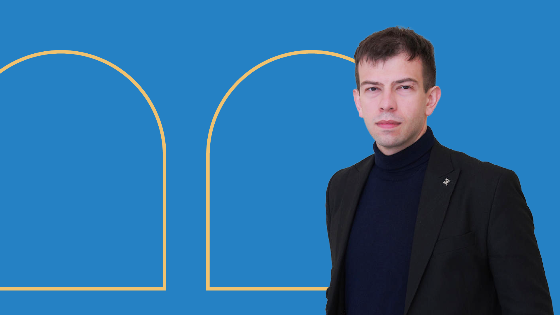picture of a Man with blue background