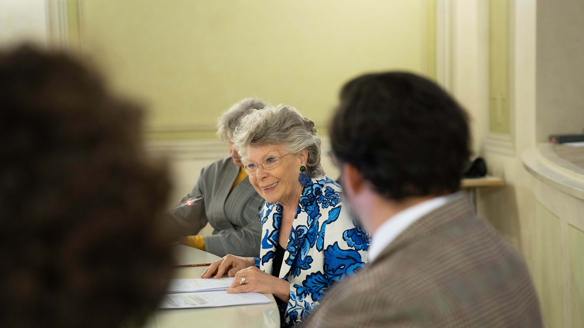 Viviane Reding delivering the EUI's 2025 Ursula Hirschmann lecture 
