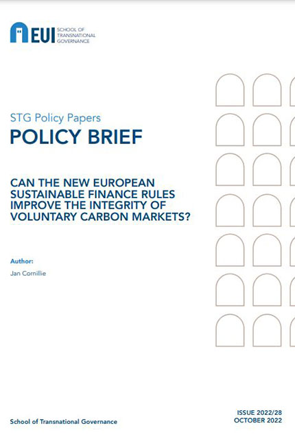 Book cover for: Can the new European sustainable finance rules improve the integrity of voluntary carbon markets?