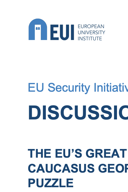 Book cover for: The EU's great South Caucasus geopolitical puzzle