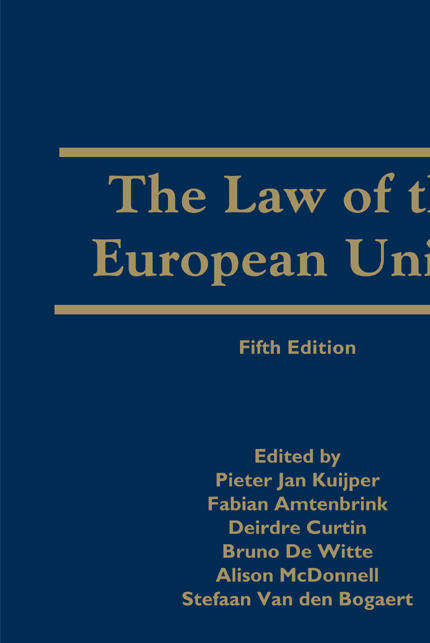 Book cover for: The Law of the European Union: fifth edition