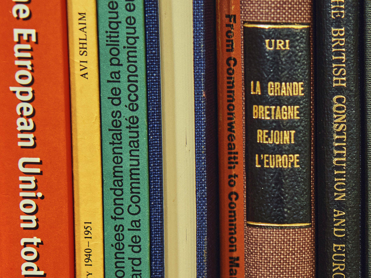 Historical archives closeup to library books