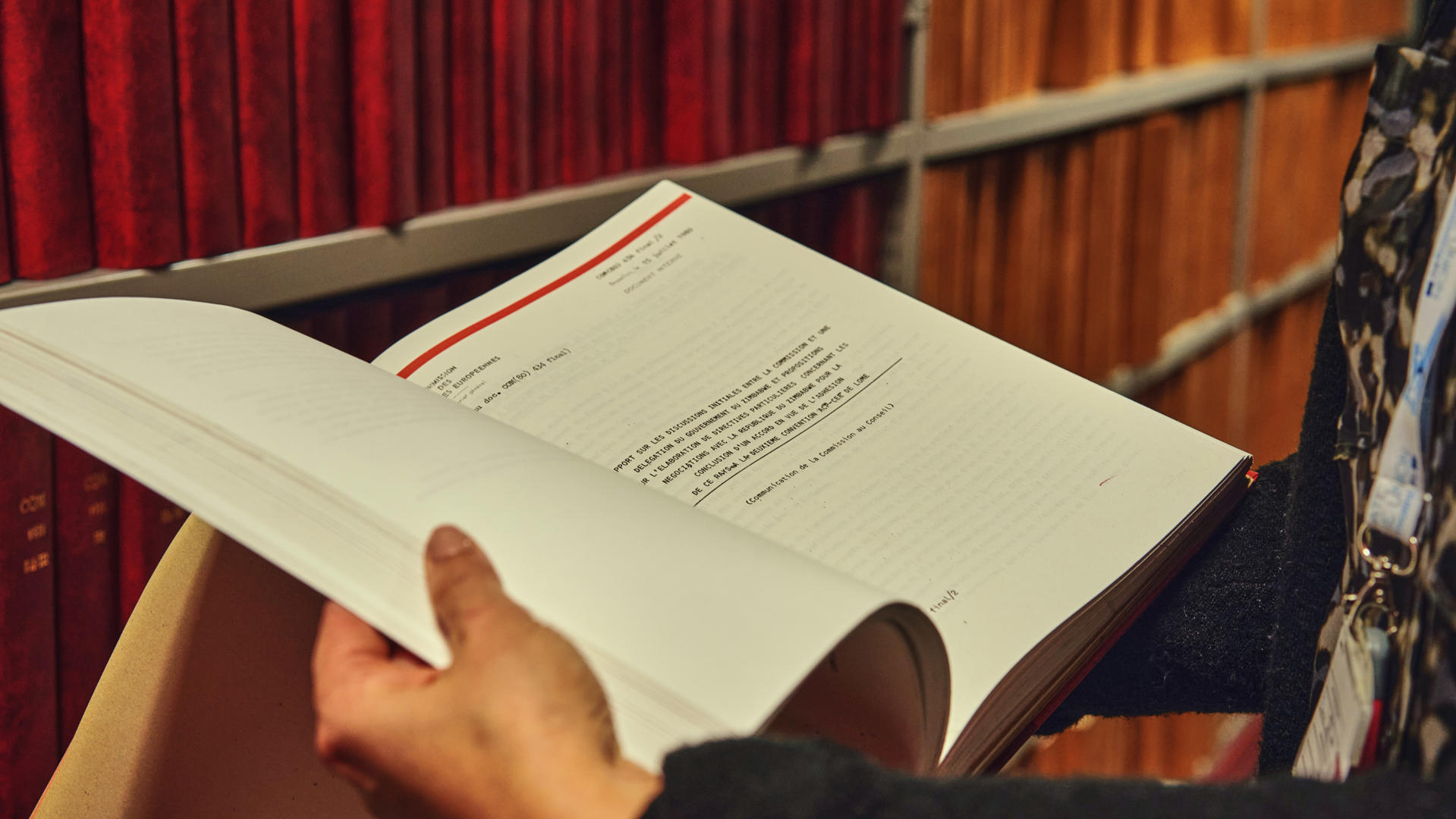 Historical archives opened file