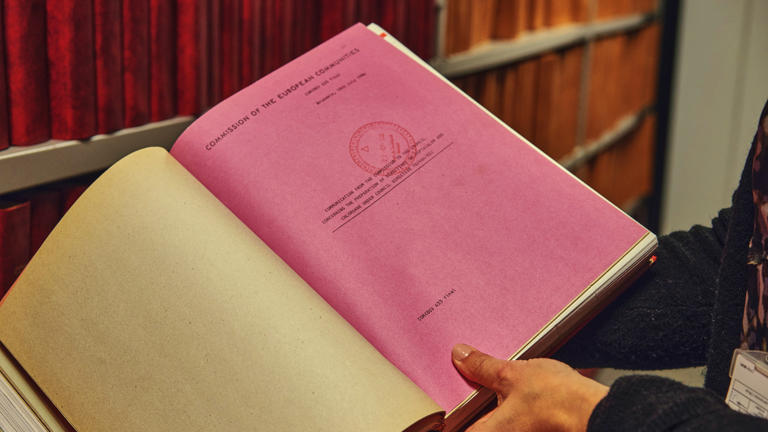 Historical archives opened official stamp