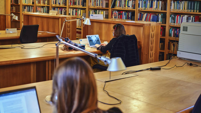 Historical archives study room