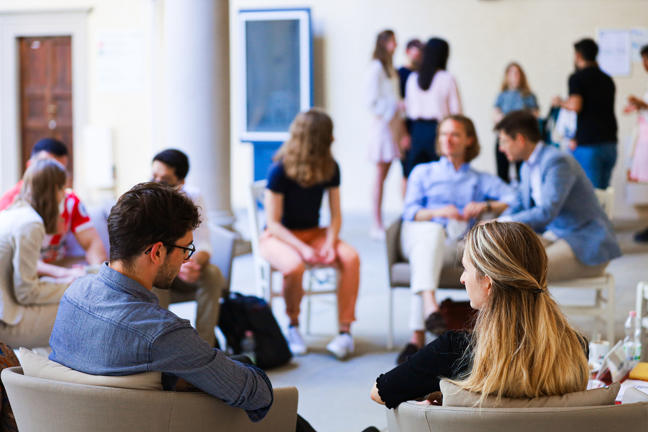 New-students-law-talking