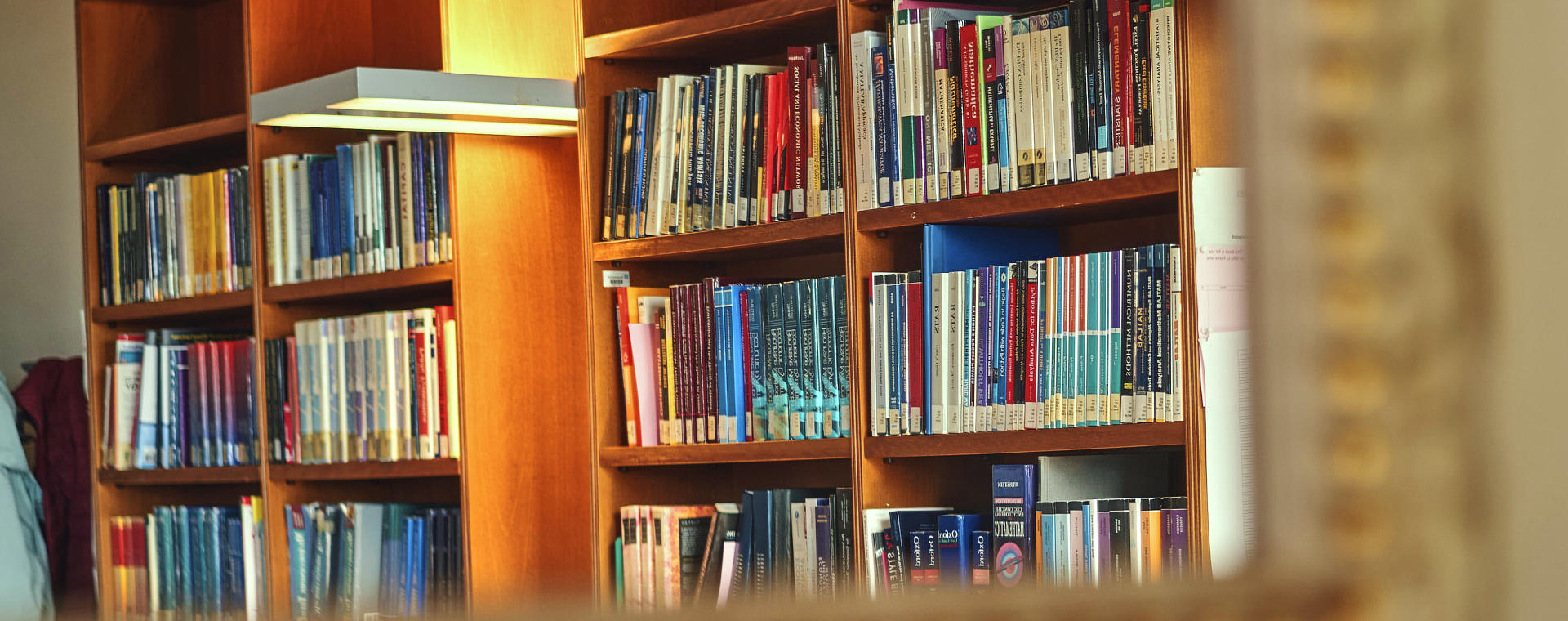 Villa la fonte mirror in study room closeup library focus