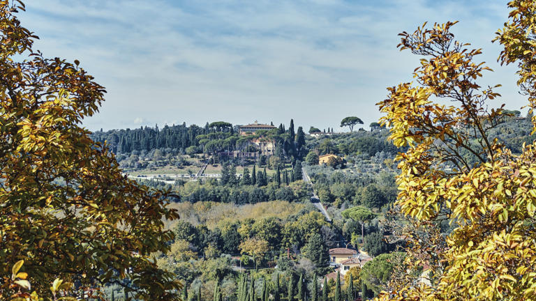 Villa salviati view on the hill