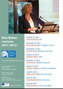 Max Weber Lecture Poster 2011-12