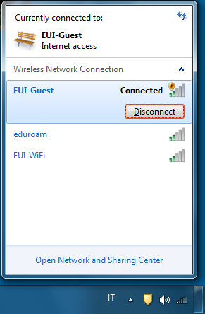 Figure 4: EUI-Guest connected and authenticated