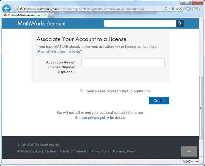 Image 4: Do NOT associate a license to your account yet!